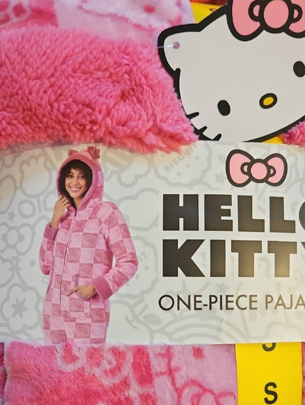 NEW! Hello Kitty Pink One Piece Pajama Size S - Picture 8 of 8